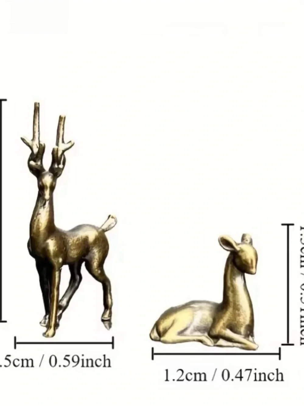 Pair of Miniature Brass Deer #240